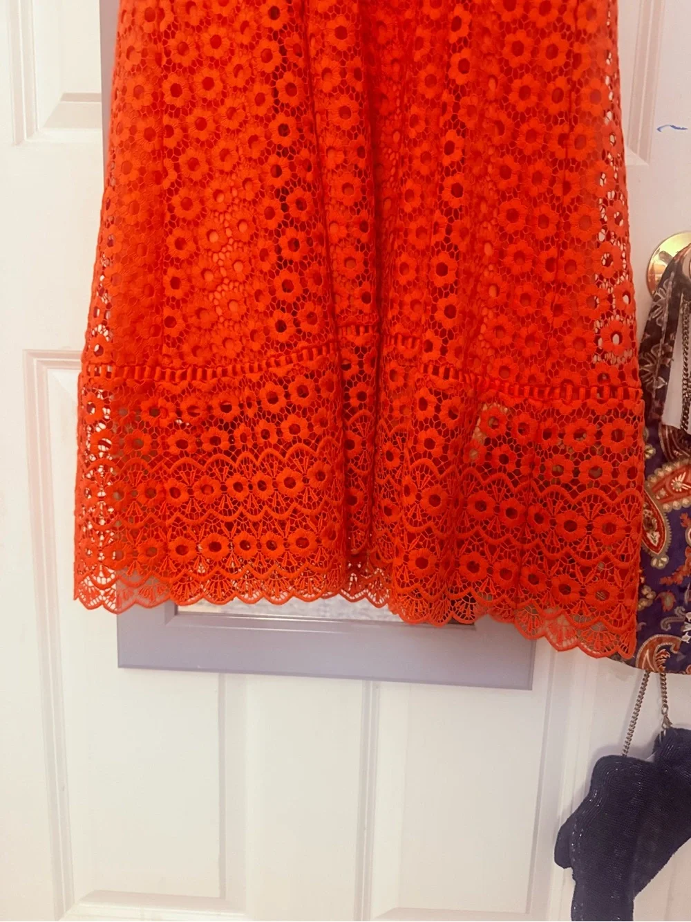 Orange Lace J Crew Dress